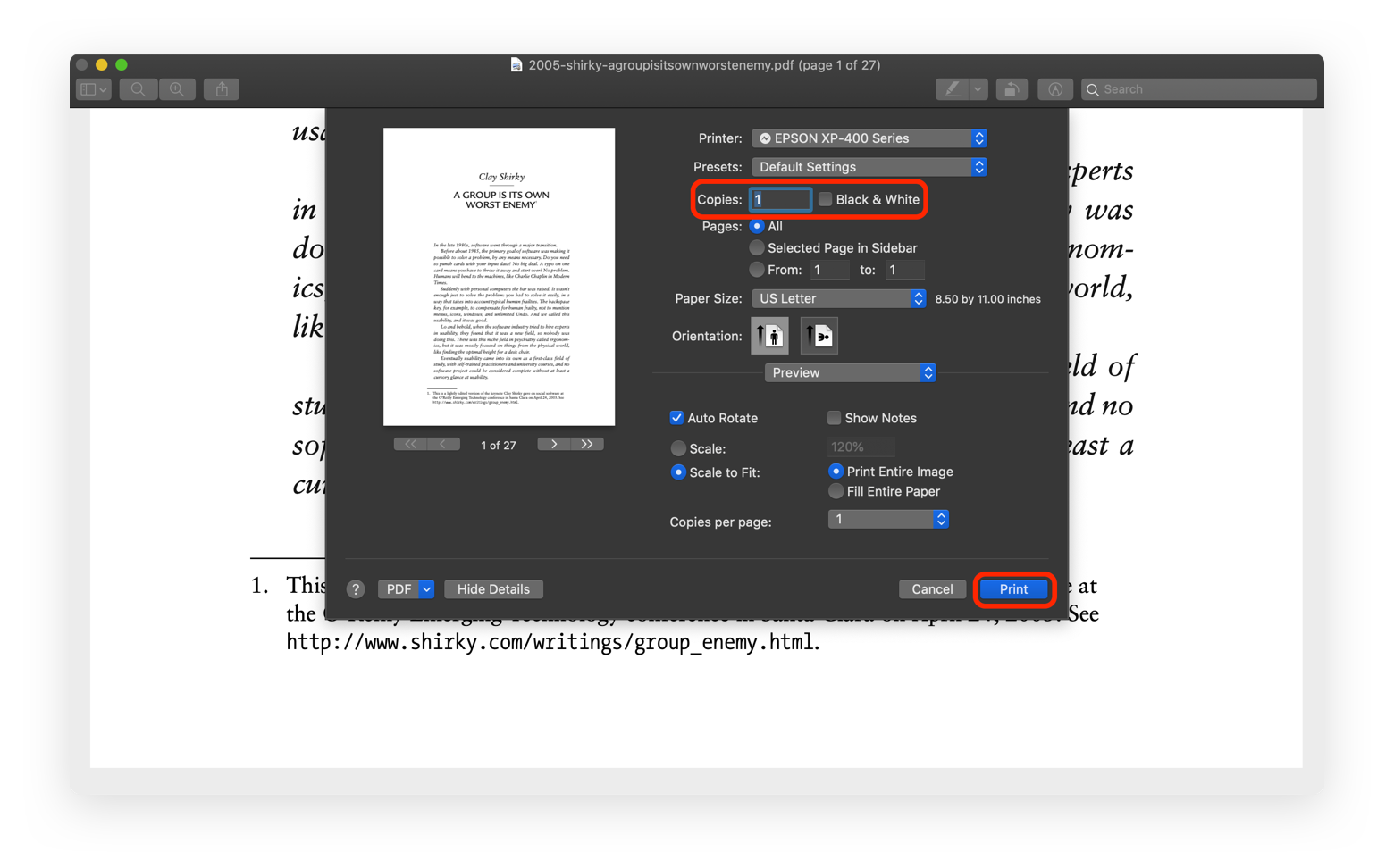 word for mac, hide preview text when printing